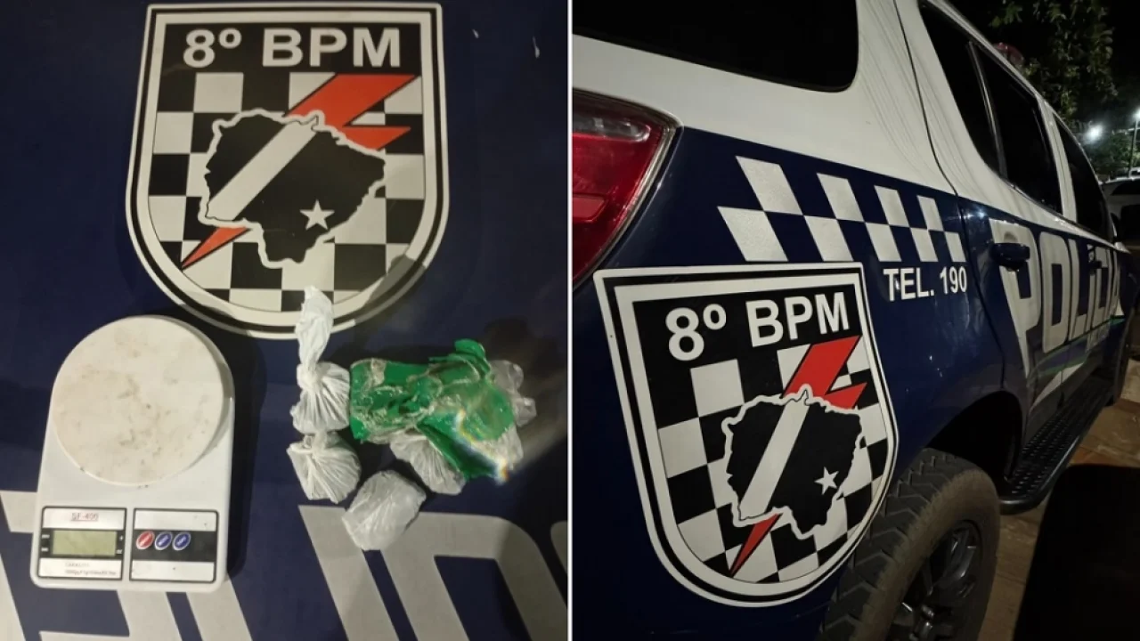 Foto: Força Tática apreendeu maconha fracionada e balança de precisão durante op