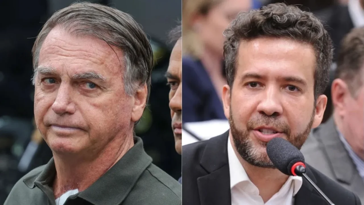 Foto: O ex-presidente Jair Bolsonaro (PL) e o deputado federal André Janones (Re