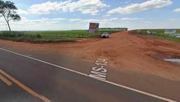 Trecho da MS-134, no acesso pela BR-267, em Nova Casa Verde — Foto: Trecho da MS