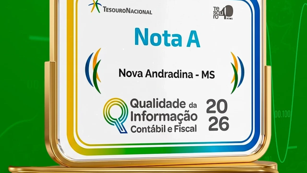 Foto: Nova Andradina alcança classificação máxima em indicador do Tesouro Nacion