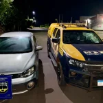 Veículo foi localizado parcialmente sobre a pista na MS-145, em Deodápolis — Fot