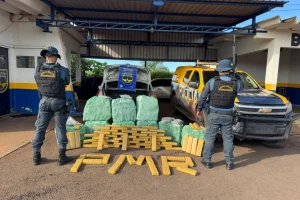Drogas apreendidas pela Polícia Militar Rodoviária na MS-134 — Foto: Jornal da N