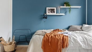 Quarto com parede azul — Foto: Quarto com parede azul Pixabay