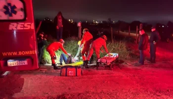 Jovem fica inconsciente após queda de moto em Batayporã — Foto: Jovem fica incon