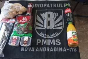 Foto: Produtos furtados - Foto: PM/Divulgação