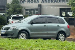Foto: Automóvel apresentava sinais identificadores adulterados e circulava com p