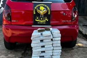 Foto: Veículo apreendido com droga - Foto: DOF/Divulgação