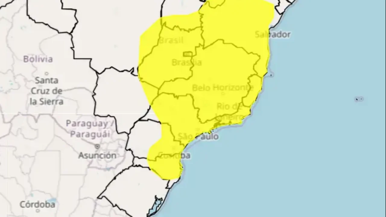 Mapa do Inmet - Foto: Reprodução