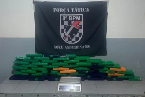 Droga apreendida pela Força Tática foi encaminhada à Delegacia de Polícia Civil