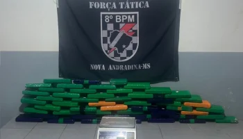 Droga apreendida pela Força Tática foi encaminhada à Delegacia de Polícia Civil