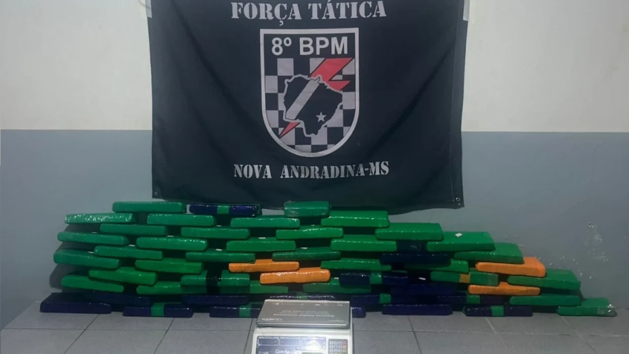 Droga apreendida pela Força Tática foi encaminhada à Delegacia de Polícia Civil