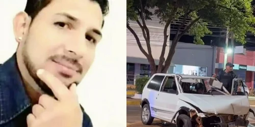 Local do acidente na Avenida Brasil, em Batayporã, onde ciclista morreu após ser