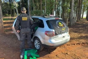 Veículo apreendido com droga - Foto: DOF/Divulgação