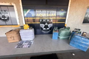 Foto: PMR apreendeu eletrônicos, medicamentos, anabolizantes e outros produtos e