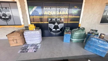 Foto: PMR apreendeu eletrônicos, medicamentos, anabolizantes e outros produtos e