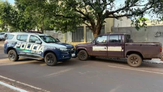 Caminhonete GM/D20 furtada durante a madrugada foi recuperada pela Polícia Milit