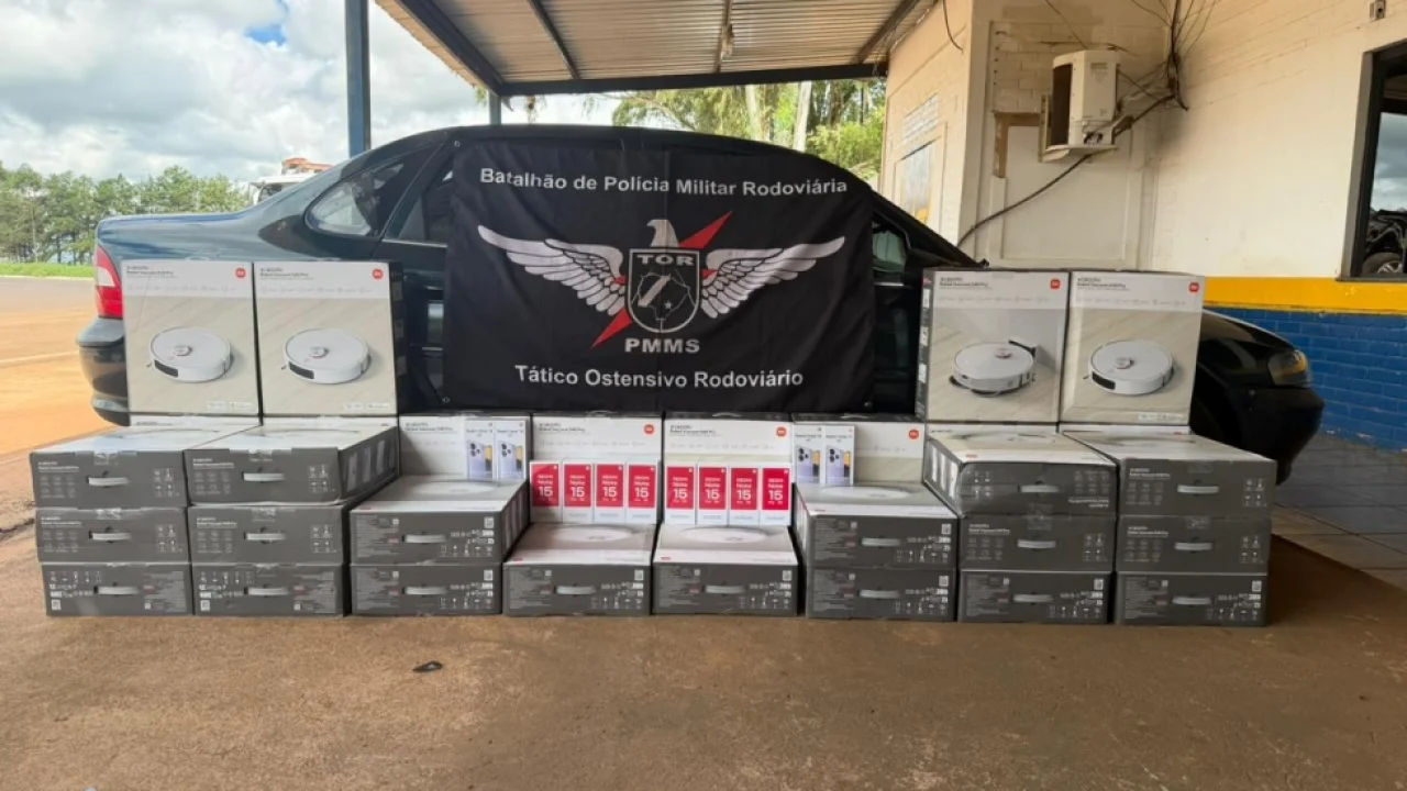 Foto: Fiscalização do TOR na MS-379 resultou na apreensão de mercadorias ilegais