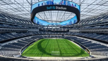 SoFi Stadium, em Inglewood, nos arredores de Los Angeles, na Califórnia, nos Est