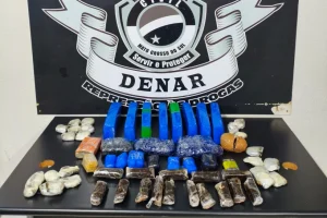 Foto: Fiscalização da DENAR com apoio dos Correios apreendeu 13 quilos de maconh