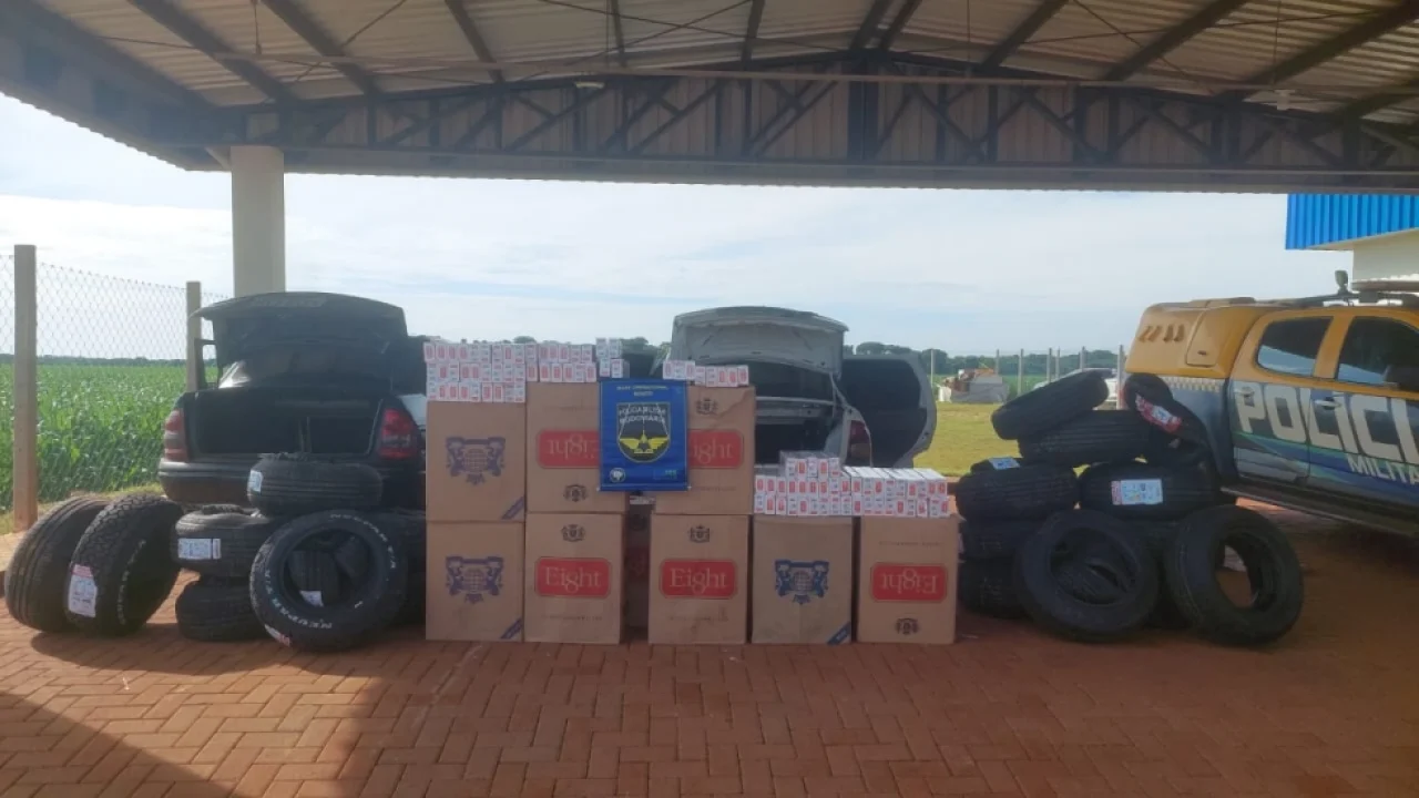 Foto: Mercadorias apreendidas em duas rodovias de MS somaram prejuízo superior a