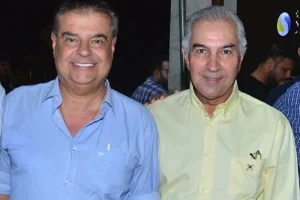 Foto: Senador Nelsinho Trad (PSD) e o ex-governador Reinaldo Azambuja (PL) - Fot