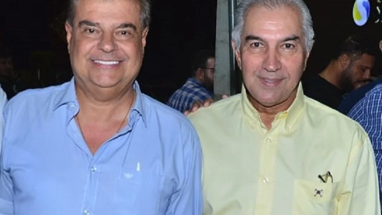 Foto: Senador Nelsinho Trad (PSD) e o ex-governador Reinaldo Azambuja (PL) - Fot