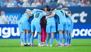 Seleção do Uruguai em amistoso contra os Estados Unidos — Foto: Seleção do Urugu