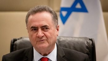 Foto: Israel Katz, Ministro da Defesa de Israel AGGELOS NAKKAS / AFP
