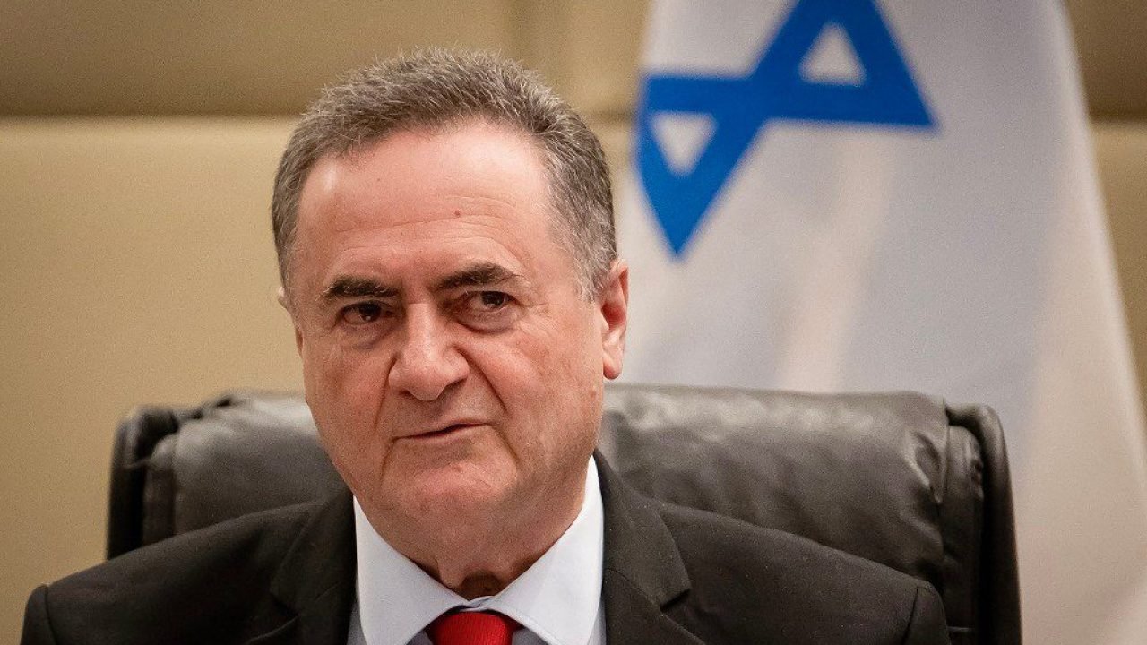 Foto: Israel Katz, Ministro da Defesa de Israel AGGELOS NAKKAS / AFP