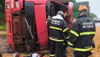Foto: Acidente aconteceu na MS-395, entre os municípios de Bataguassu e Brasilân