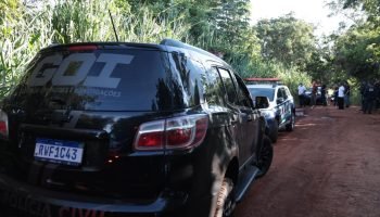 Foto: Equipes do GOI e Deam estão no local. (Foto: Pietra Dorneles, Midiamax)