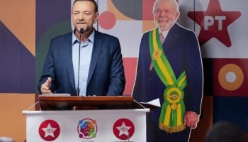 Presidente do PT, Edinho Silva, durante o IV Encontro Nacional de Evangélicos e