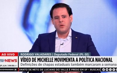 Deputado federal Rodrigo Valadares (PL-SE) durante entrevista ao Jornal da Manhã