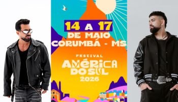 DJ Dennis e Dilsinho se apresentam no Festival América do Sul. — Foto: DJ Dennis