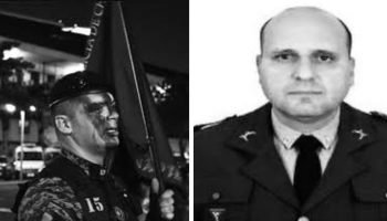 O sargento da PM Adriano Pereira de Souza (à esq.) e o subtenente da PM André Lu