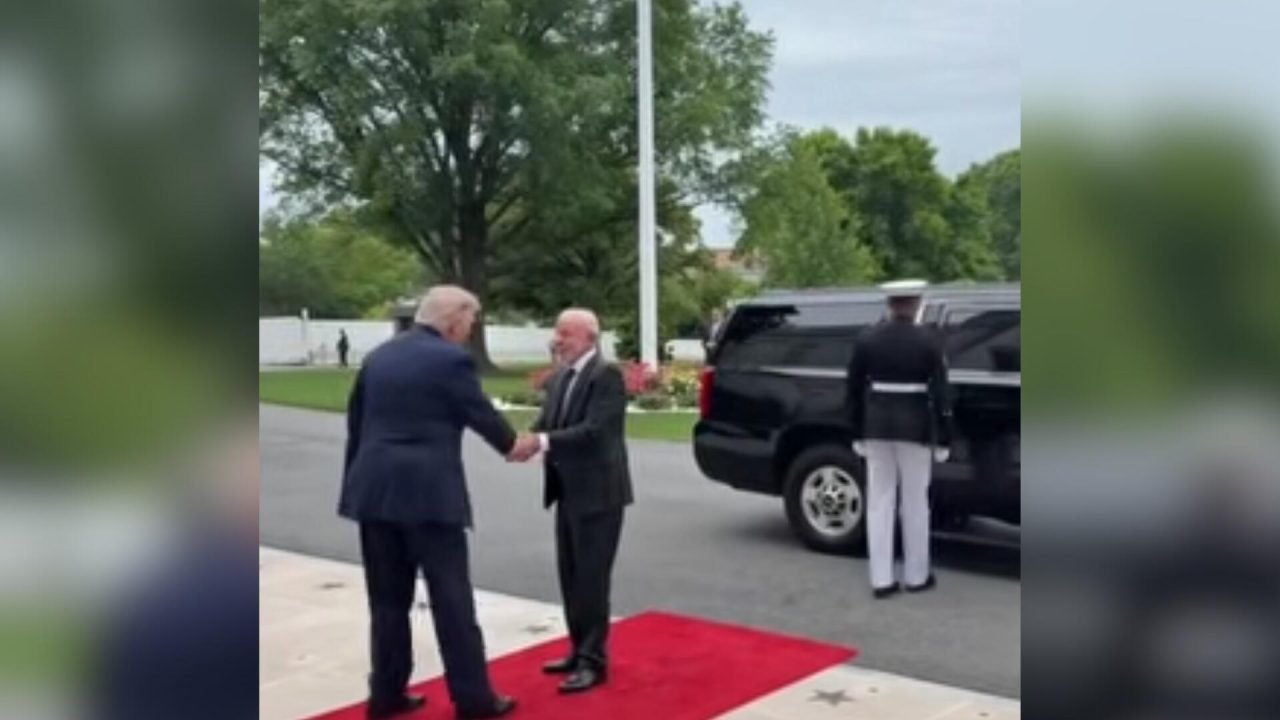 Lula chega à Casa Branca e encontra Trump. (Foto: Reprodução/ Redes Sociais)