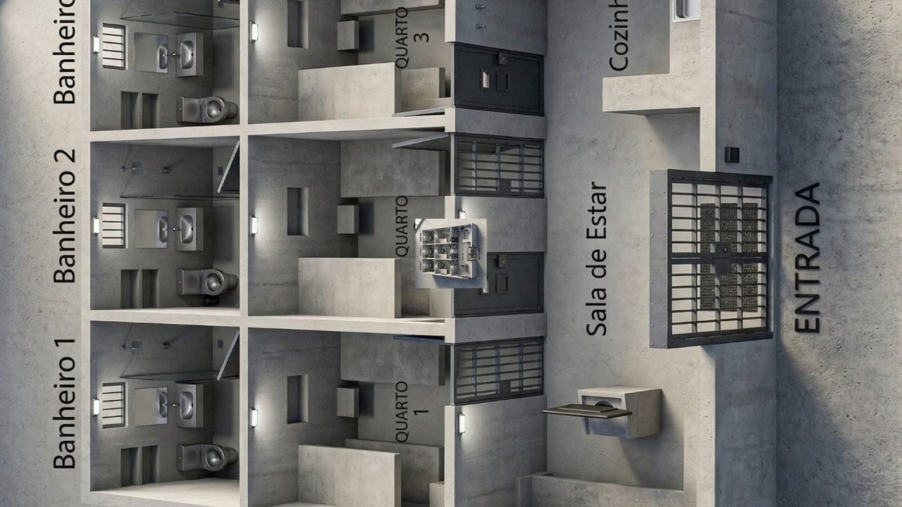 Foto: Esboço de como seria a dela onde está preso Alcides Bernal