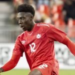 Jogador Alphonso Davies, da Seleção do Canadá. — Foto: Jogador Alphonso Davies,