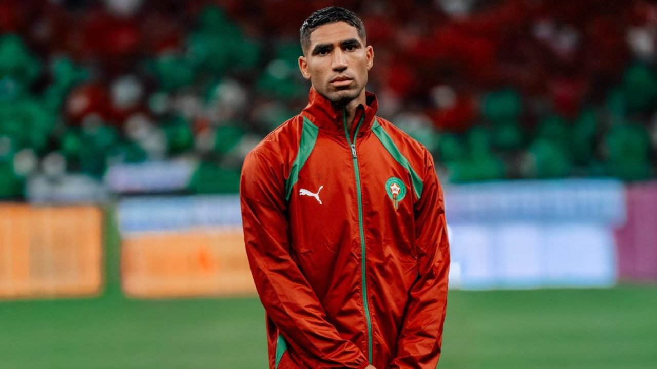 Jogador Achraf Hakimi da Seleção de Marrocos. — Foto: Jogador Achraf Hakimi da S