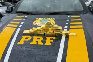 Imagem de 15,5 quilos de ouro apreendidos do garimpo ilegal, retirados da Terra