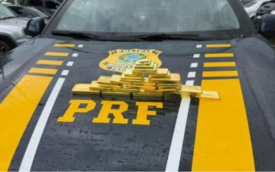 Imagem de 15,5 quilos de ouro apreendidos do garimpo ilegal, retirados da Terra