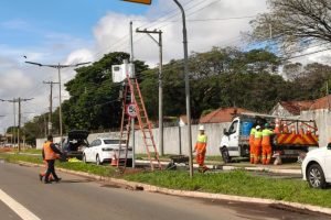 Equipamento está em implantação no sentido centro-bairro. — Foto: Equipamento es