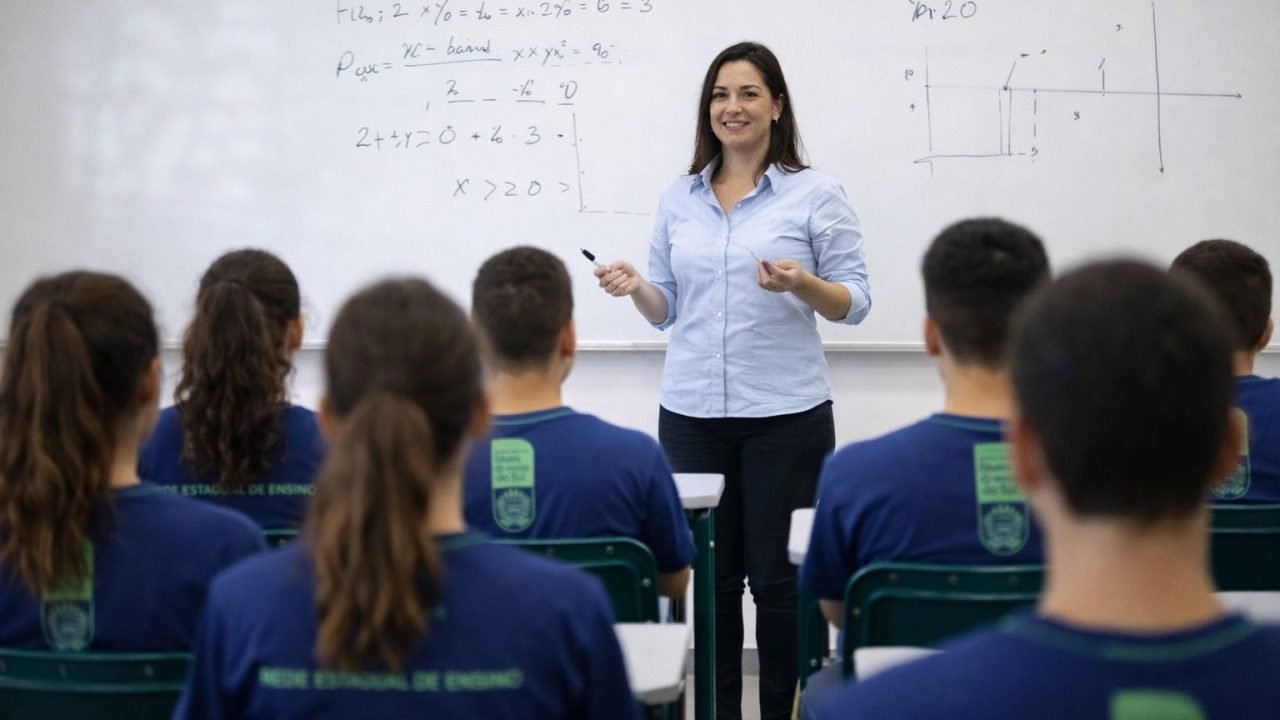 Escola estadual. (Cid Nogueira, Divulgação SED) — Foto: Escola estadual. (Cid No
