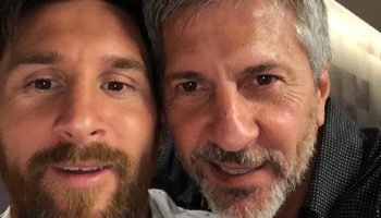 Lionel Messi e seu pai, Jorge Horacio — Foto: Lionel Messi e seu pai, Jorge Hora