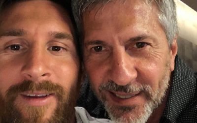 Lionel Messi e seu pai, Jorge Horacio — Foto: Lionel Messi e seu pai, Jorge Hora