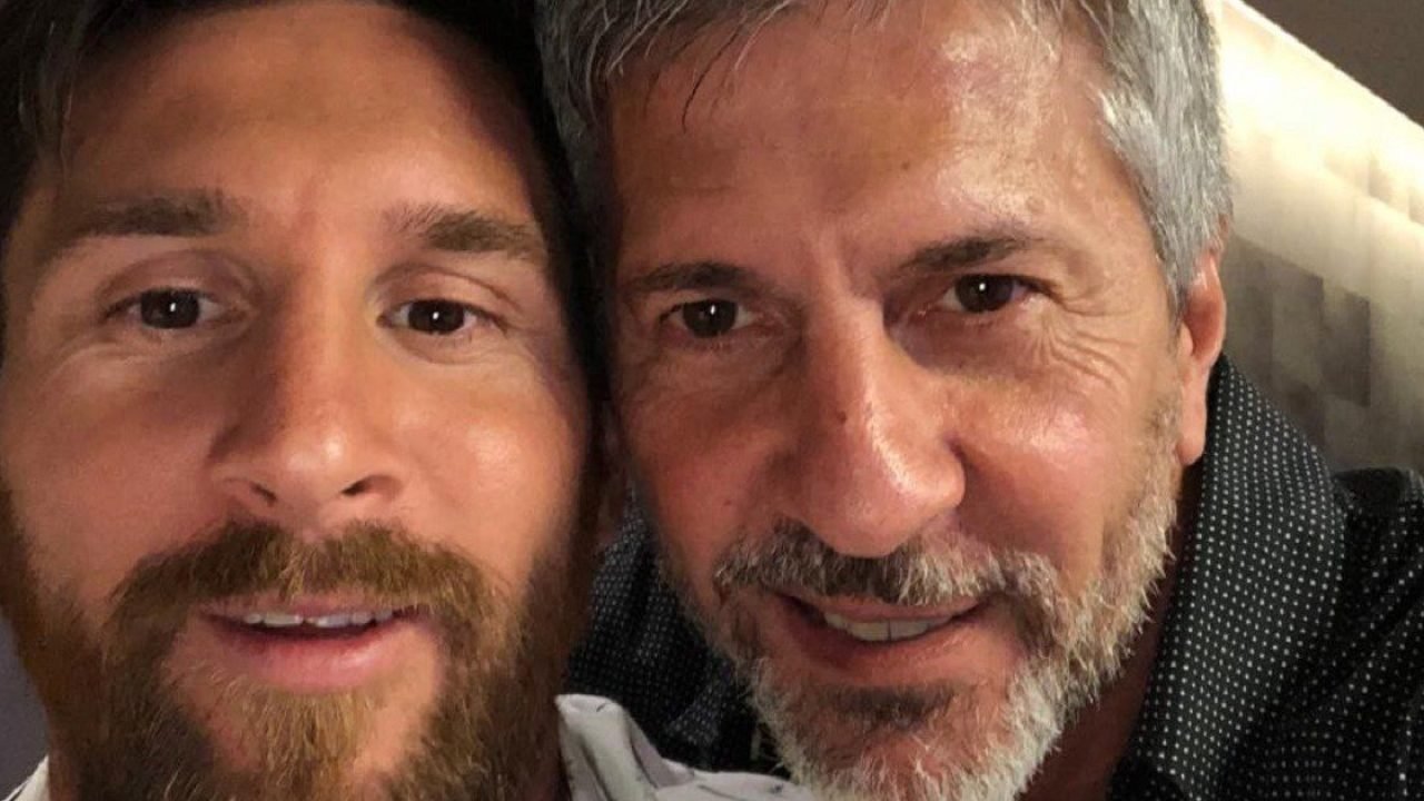 Lionel Messi e seu pai, Jorge Horacio — Foto: Lionel Messi e seu pai, Jorge Hora