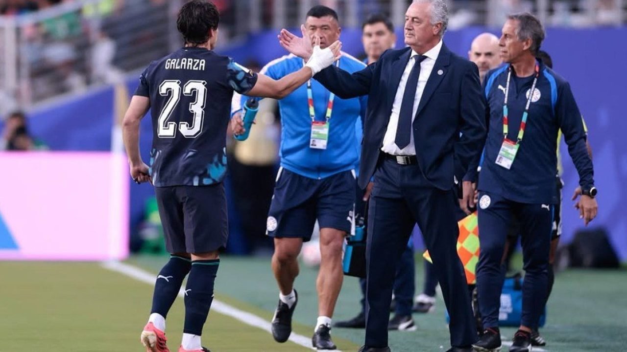 Galarza comemora gol na Copa — Foto: Galarza comemora gol na Copa Reprodução/Ins