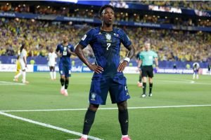 Vini Jr. já marcou dois gols na Copa do Mundo de 2026 — Foto: Vini Jr. já marcou
