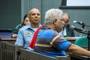 Vivaldo Pereira de Alencar, durante o júri em outubro de 2024. (Foto: Nathalia A