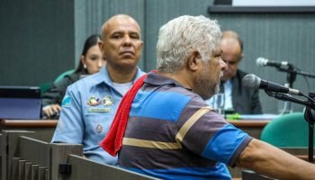 Vivaldo Pereira de Alencar, durante o júri em outubro de 2024. (Foto: Nathalia A